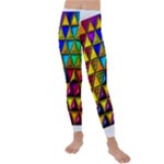 Cube Diced Tile Background Image Kids  Lightweight Velour Leggings
