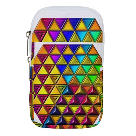 Cube Diced Tile Background Image Waist Pouch (Small) from ArtsNow.com