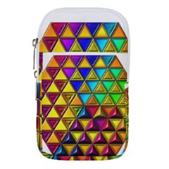 Cube Diced Tile Background Image Waist Pouch (Small) from ArtsNow.com