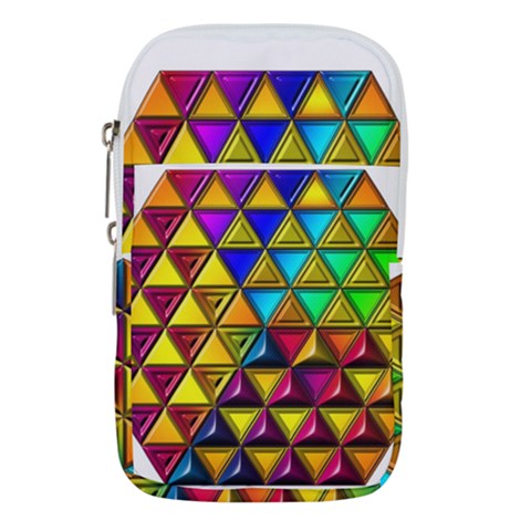 Cube Diced Tile Background Image Waist Pouch (Large) from ArtsNow.com