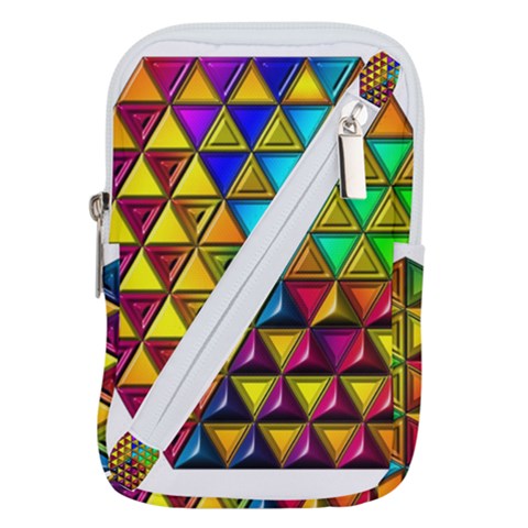 Cube Diced Tile Background Image Belt Pouch Bag (Large) from ArtsNow.com