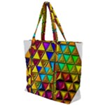 Cube Diced Tile Background Image Zip Up Canvas Bag