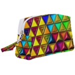 Cube Diced Tile Background Image Wristlet Pouch Bag (Large)