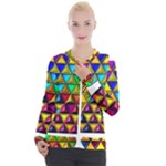 Cube Diced Tile Background Image Casual Zip Up Jacket