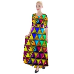 Half Sleeves Maxi Dress 