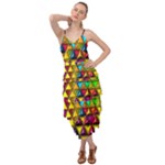 Cube Diced Tile Background Image Layered Bottom Dress