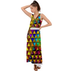 V-Neck Chiffon Maxi Dress 