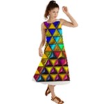 Cube Diced Tile Background Image Summer Maxi Dress