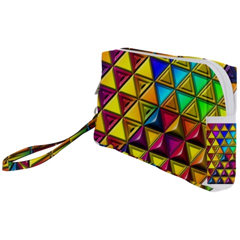 Cube Diced Tile Background Image Wristlet Pouch Bag (Small) from ArtsNow.com