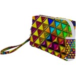Cube Diced Tile Background Image Wristlet Pouch Bag (Small)