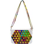 Cube Diced Tile Background Image Double Gusset Crossbody Bag