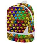 Cube Diced Tile Background Image Zip Bottom Backpack