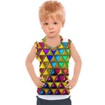 Cube Diced Tile Background Image Kids  Sport Tank Top