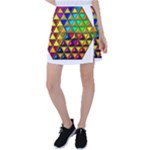 Cube Diced Tile Background Image Tennis Skirt