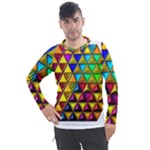 Cube Diced Tile Background Image Men s Pique Long Sleeve T-Shirt