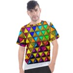 Cube Diced Tile Background Image Men s Sport Top
