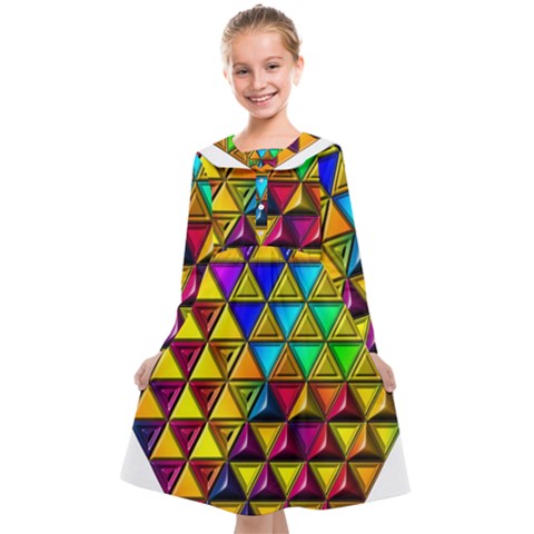 Cube Diced Tile Background Image Kids  Midi Sailor Dress from ArtsNow.com