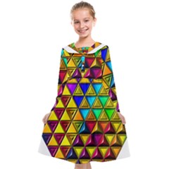 Cube Diced Tile Background Image Kids  Midi Sailor Dress from ArtsNow.com