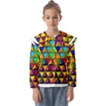 Cube Diced Tile Background Image Kids  Peter Pan Collar Blouse