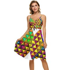 Sleeveless Tie Front Chiffon Dress 