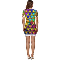 Low Cut Cap Sleeve Mini Dress 