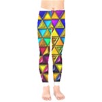 Cube Diced Tile Background Image Kids  Classic Winter Leggings