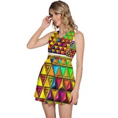 Sleeveless High Waist Mini Dress 