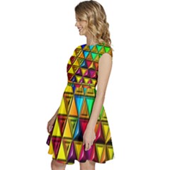 Cap Sleeve High Waist Dress 