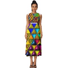 Sleeveless Round Neck Midi Dress 