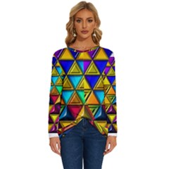 Long Sleeve Crew Neck Pullover Top 