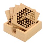 Cube Diced Tile Background Image Bamboo Coaster Set
