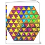 Cube Diced Tile Background Image 8  x 10  Softcover Notebook