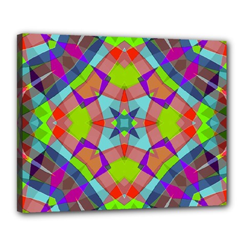 Farbenpracht Kaleidoscope Pattern Canvas 20  x 16  (Stretched) from ArtsNow.com