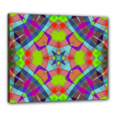 Farbenpracht Kaleidoscope Pattern Canvas 24  x 20  (Stretched) from ArtsNow.com