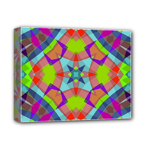 Farbenpracht Kaleidoscope Pattern Deluxe Canvas 14  x 11  (Stretched) from ArtsNow.com