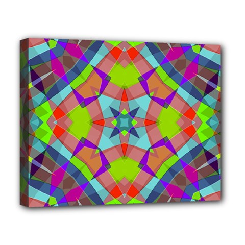 Farbenpracht Kaleidoscope Pattern Deluxe Canvas 20  x 16  (Stretched) from ArtsNow.com