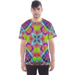 Farbenpracht Kaleidoscope Pattern Men s Sport Mesh T-Shirt