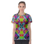 Farbenpracht Kaleidoscope Pattern Women s Sport Mesh T-Shirt