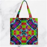 Farbenpracht Kaleidoscope Pattern Zipper Grocery Tote Bag