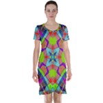 Farbenpracht Kaleidoscope Pattern Short Sleeve Nightdress