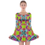 Farbenpracht Kaleidoscope Pattern Long Sleeve Skater Dress