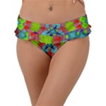 Farbenpracht Kaleidoscope Pattern Frill Bikini Bottoms