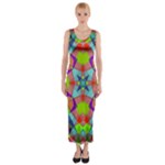 Farbenpracht Kaleidoscope Pattern Fitted Maxi Dress