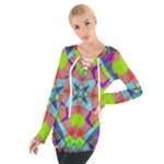 Farbenpracht Kaleidoscope Pattern Tie Up T-Shirt