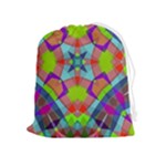 Farbenpracht Kaleidoscope Pattern Drawstring Pouch (XL)