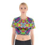 Farbenpracht Kaleidoscope Pattern Cotton Crop Top