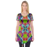 Farbenpracht Kaleidoscope Pattern Short Sleeve Tunic 