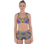 Farbenpracht Kaleidoscope Pattern Racerback Boyleg Bikini Set