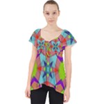 Farbenpracht Kaleidoscope Pattern Lace Front Dolly Top
