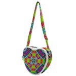 Farbenpracht Kaleidoscope Pattern Heart Shoulder Bag